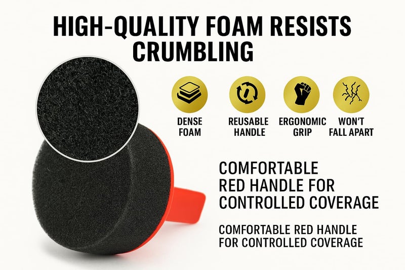Leather Hero Pack of 4 Foam Dauber - Shoe Polish Applicator Brush - Shoe Polish Sponge for Shoe Shining & Polishing - Image 2